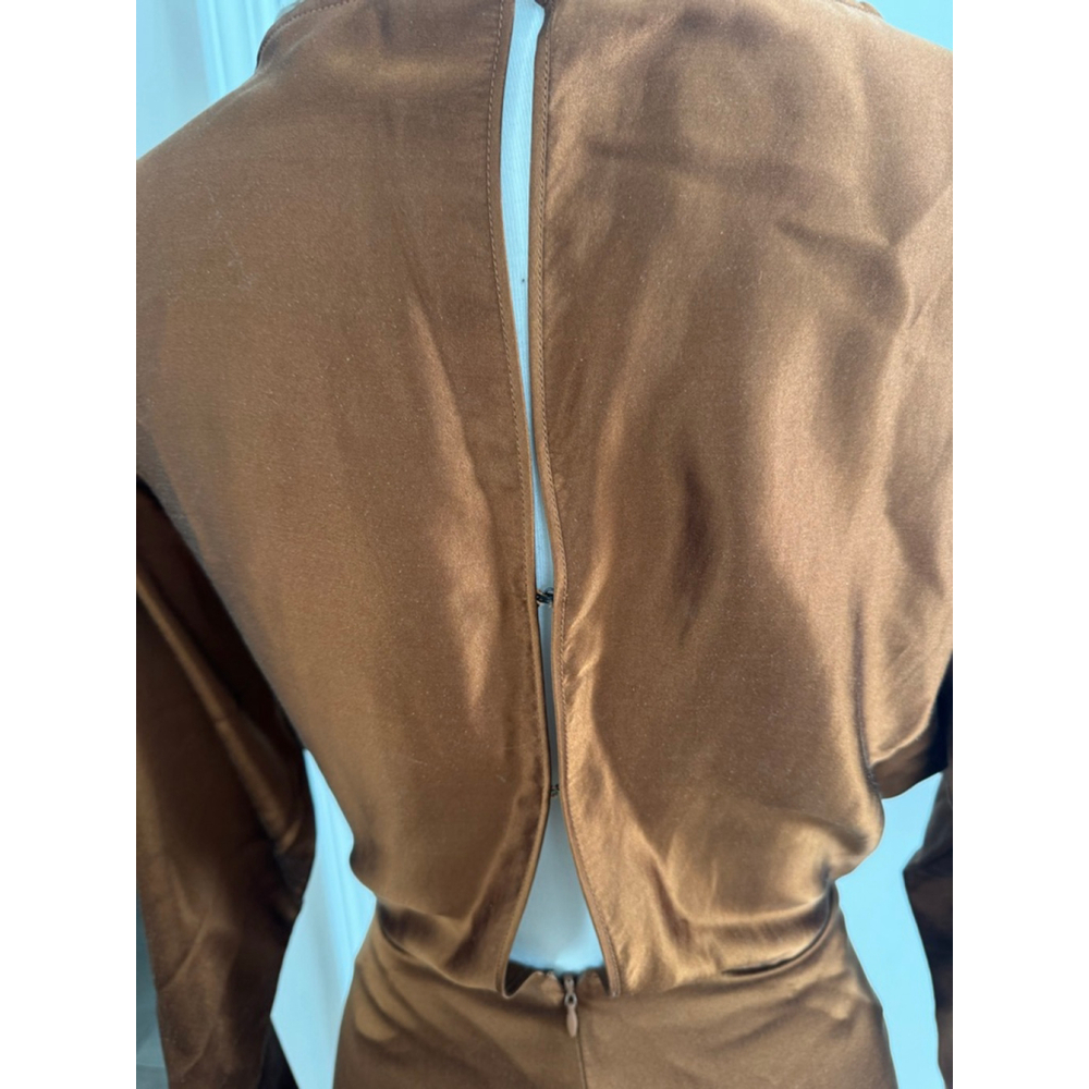 Women's Veronica Beard Long Sleeve Dress Brown Size 2 - Picture 6 of 10